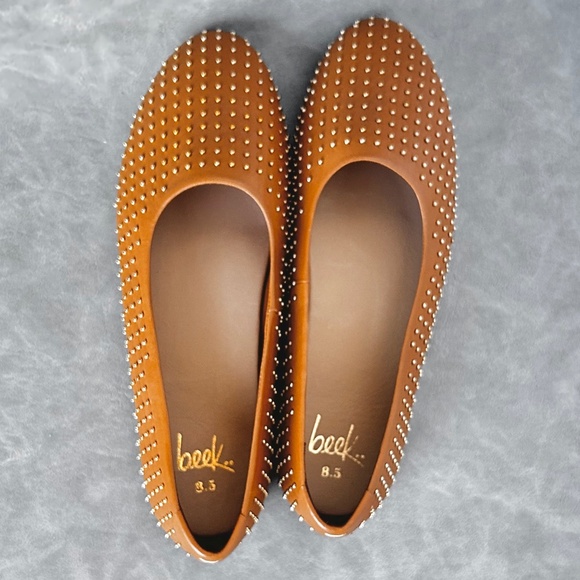 Beek Swiftlet Stud Ballet Slipper TAN - Picture 9 of 10